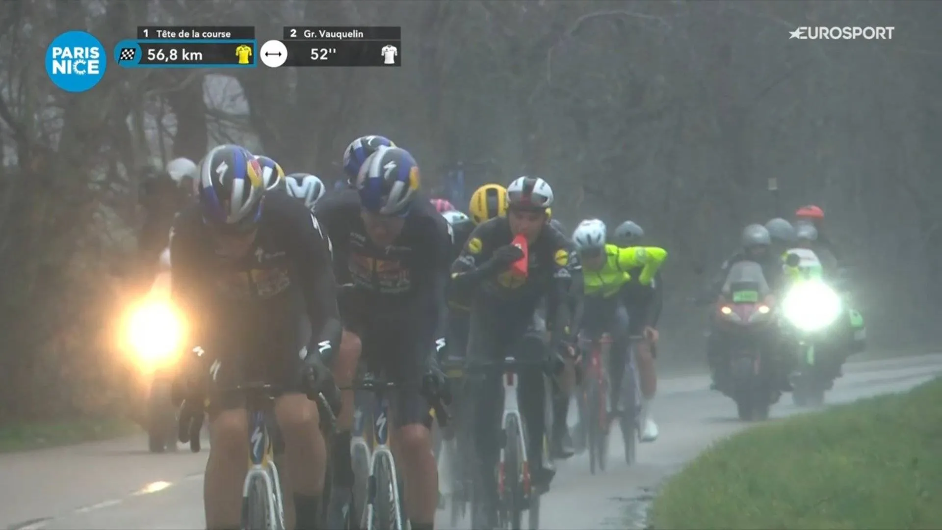 Leading group paris-nice stage 4