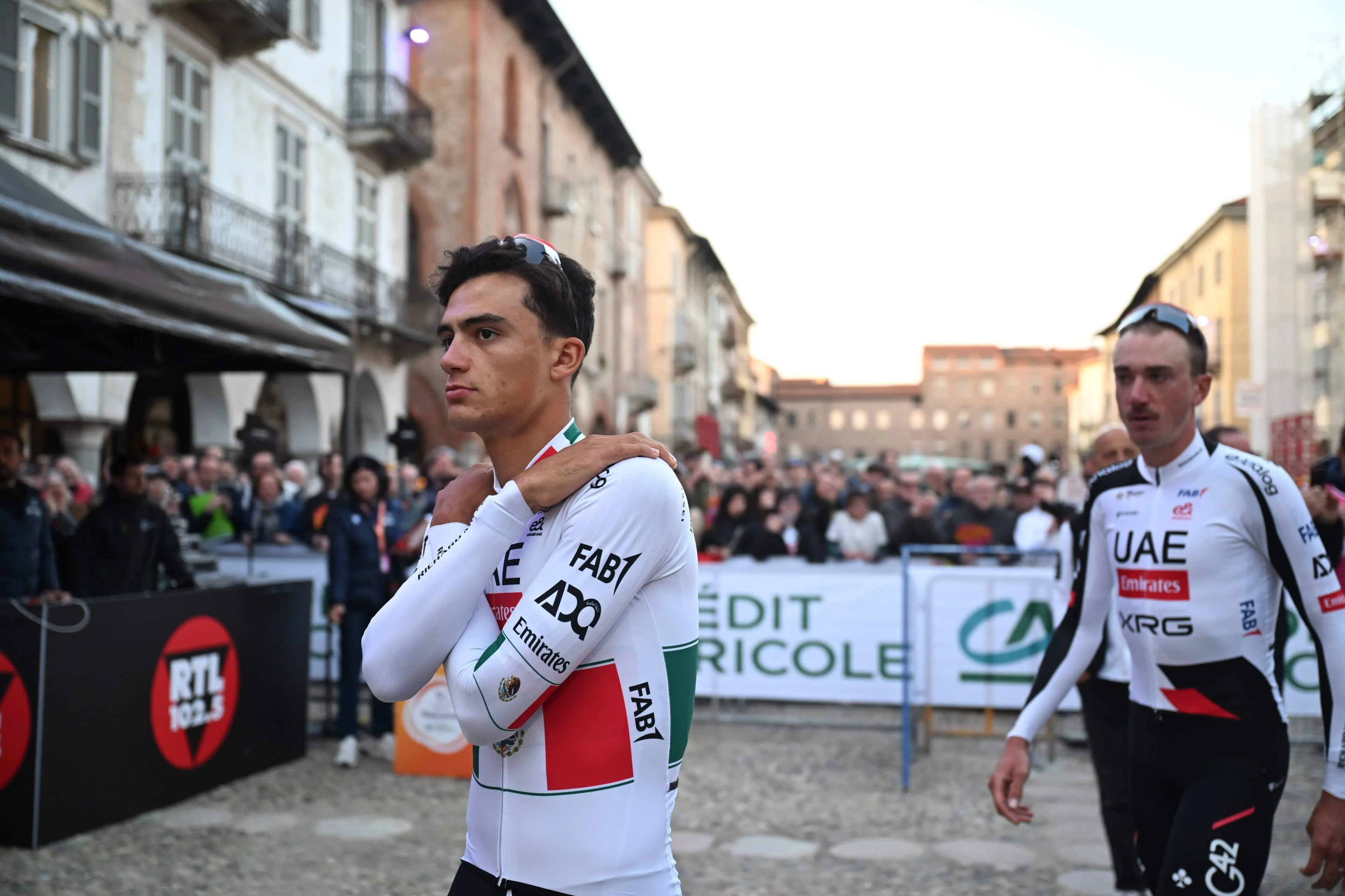 Isaac del Toro at the team presentation of Milano-Sanremo 2026