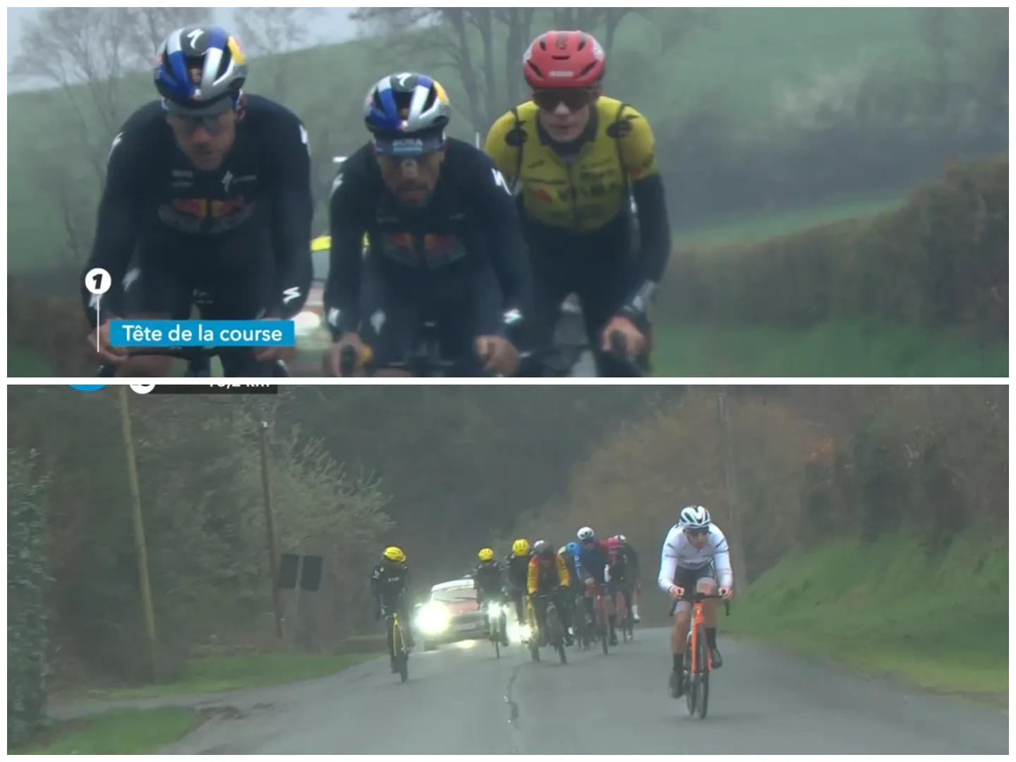 “Imaginem que vão na frente e outro corredor vos empurra para o campo...“: Kevin Vauquelin furioso, depois de ser afastado da luta pelo Paris-Nice