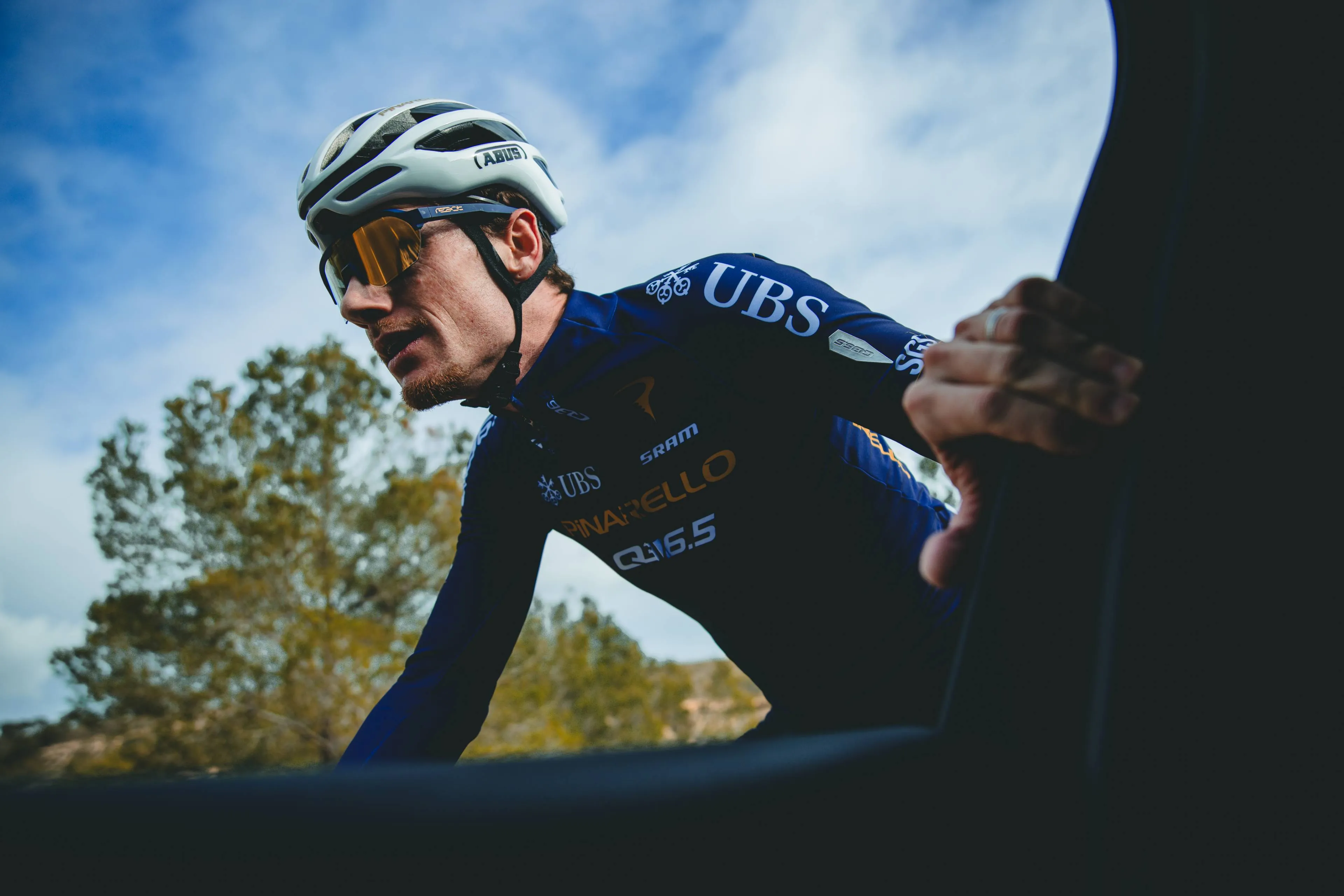 Sam Bennett trains in his Q36.5 jersey