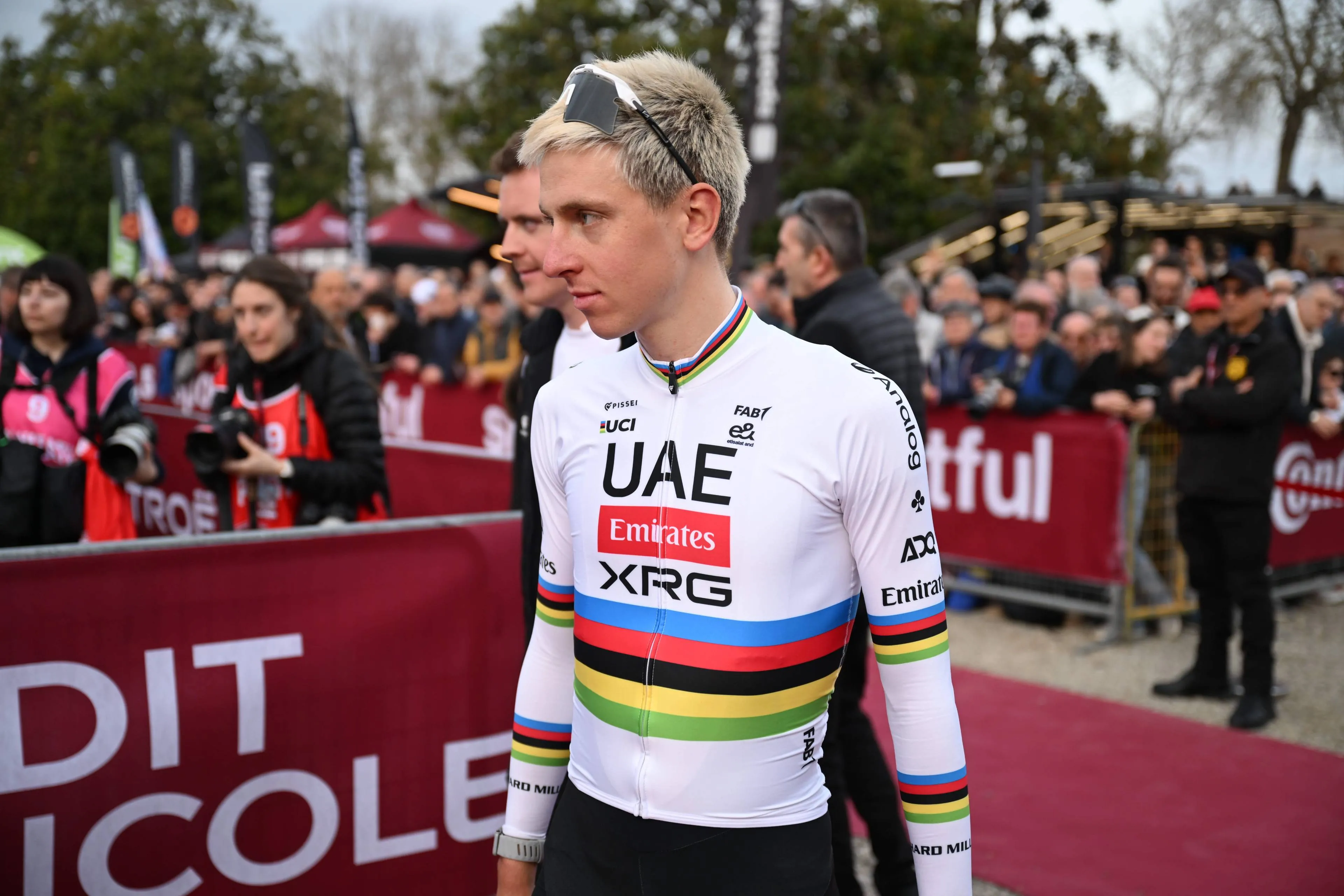 Tadej Pogacar ahead of Strade Bianche 2026