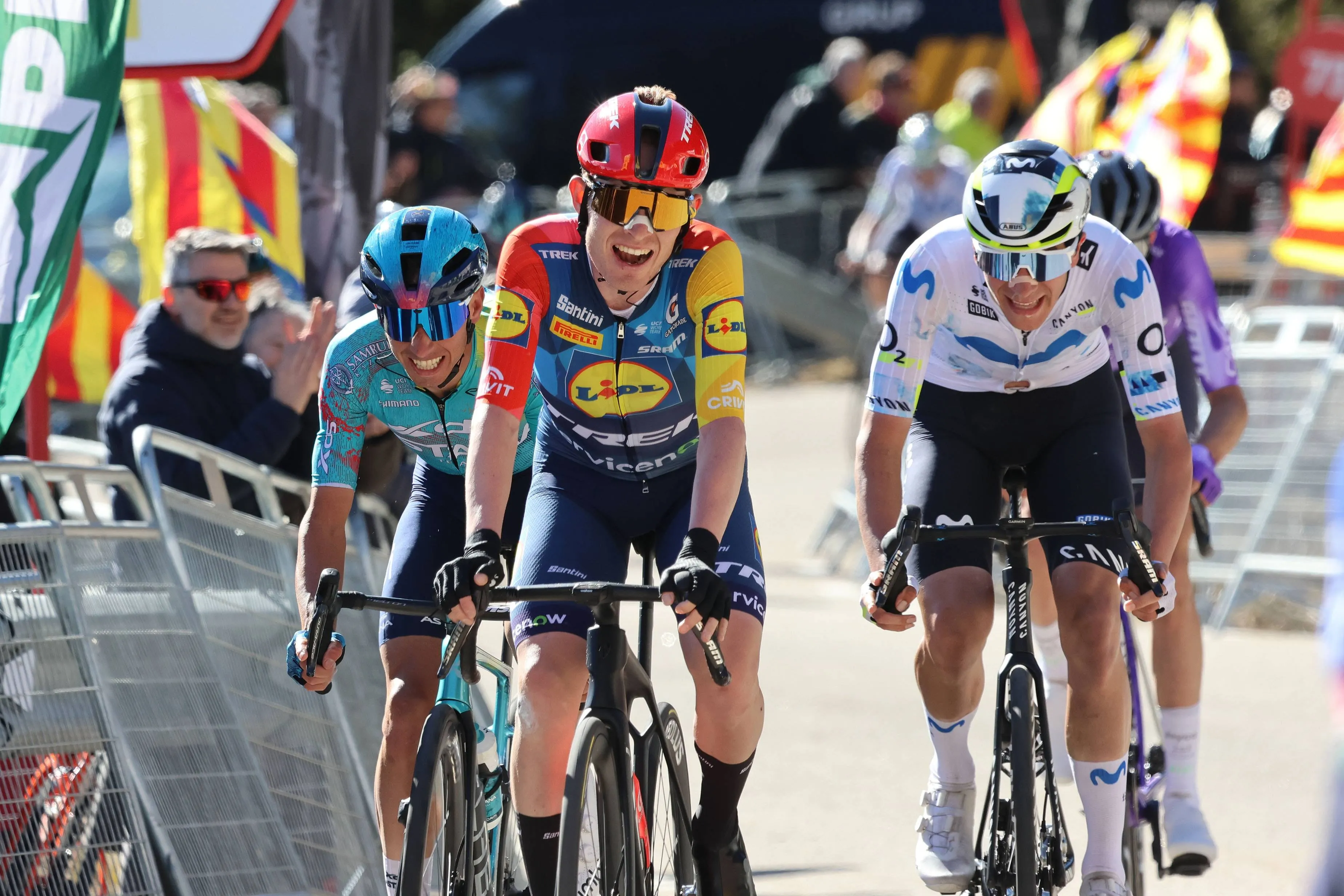 Mattias Skjelmose during stage 5 of the 2026 Volta a Catalunya