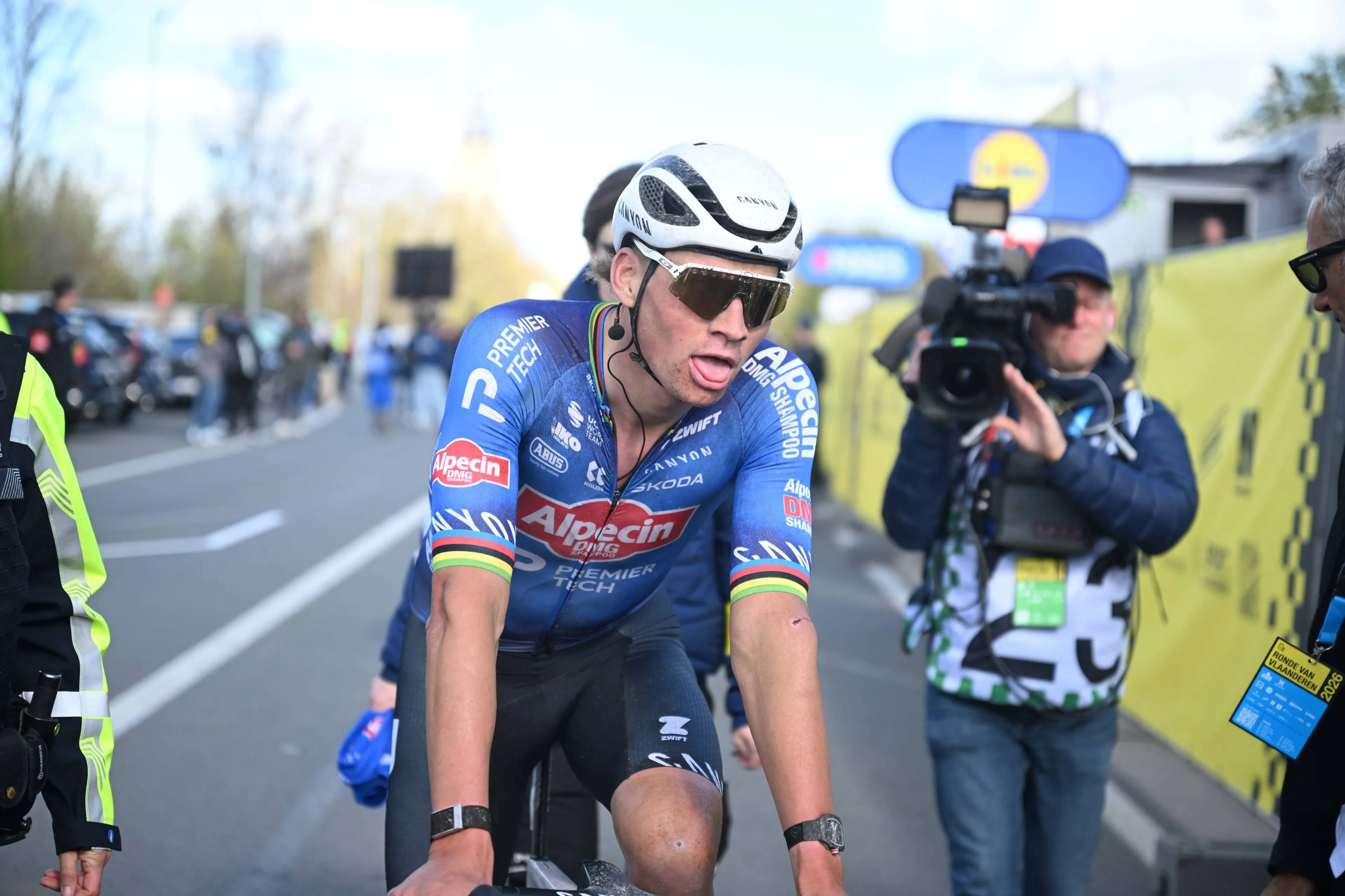 Mathieu van der Poel at the 2026 Tour of Flanders