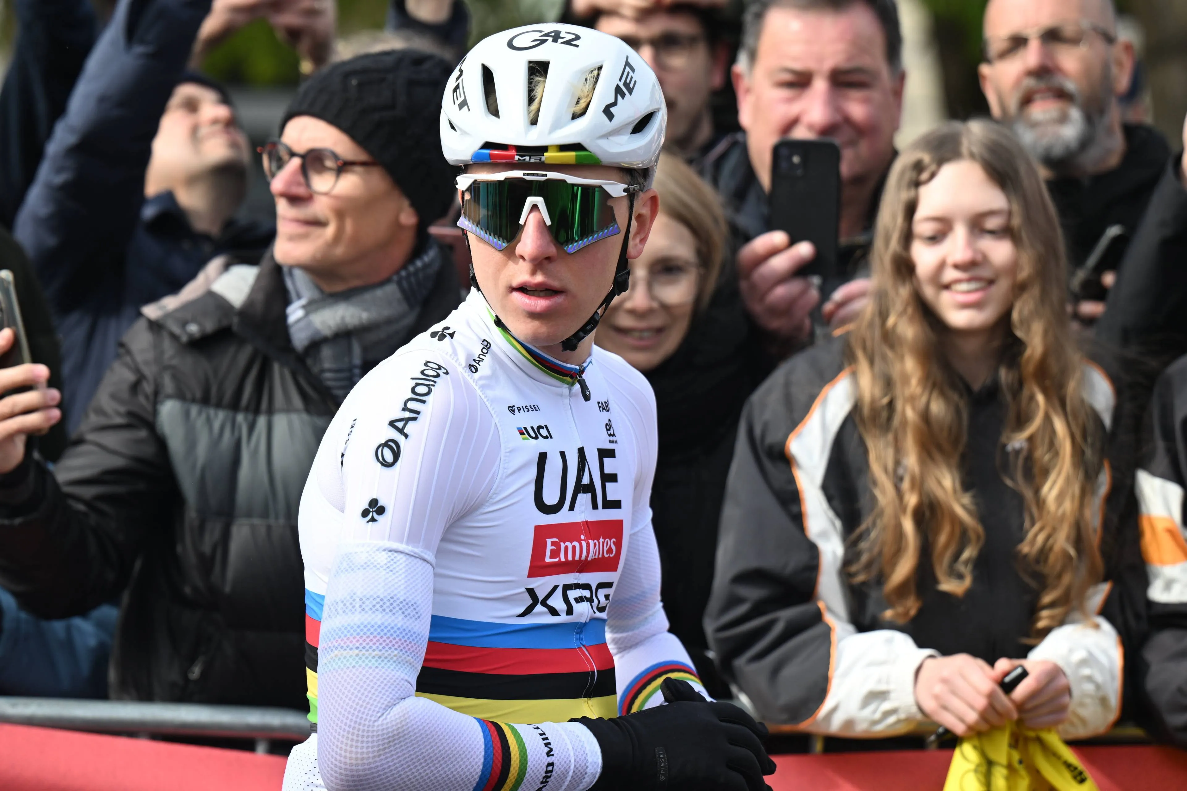 Tadej Pogacar at Paris-Roubaix 2026