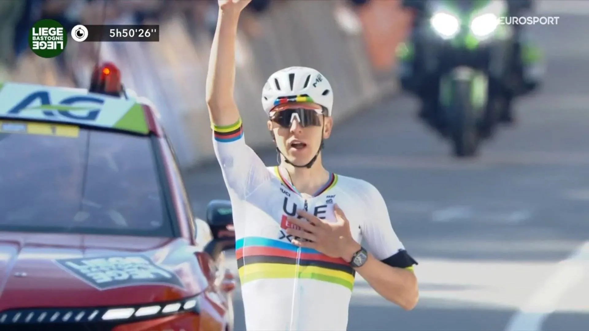 "I was also ready to sprint against Paul" - Tadej Pogacar wins Liège-Bastogne-Liège but admits he didn't think he'd drop Paul Seixas after La Redoute