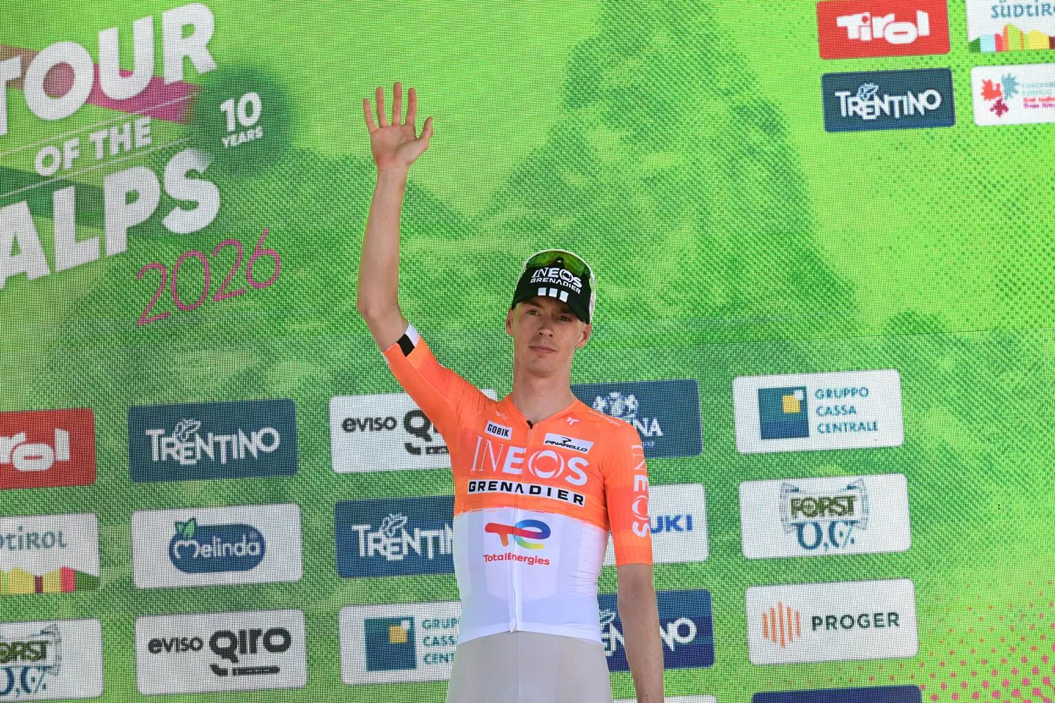 Thymen Arensman at the 2026 Tour of the Alps