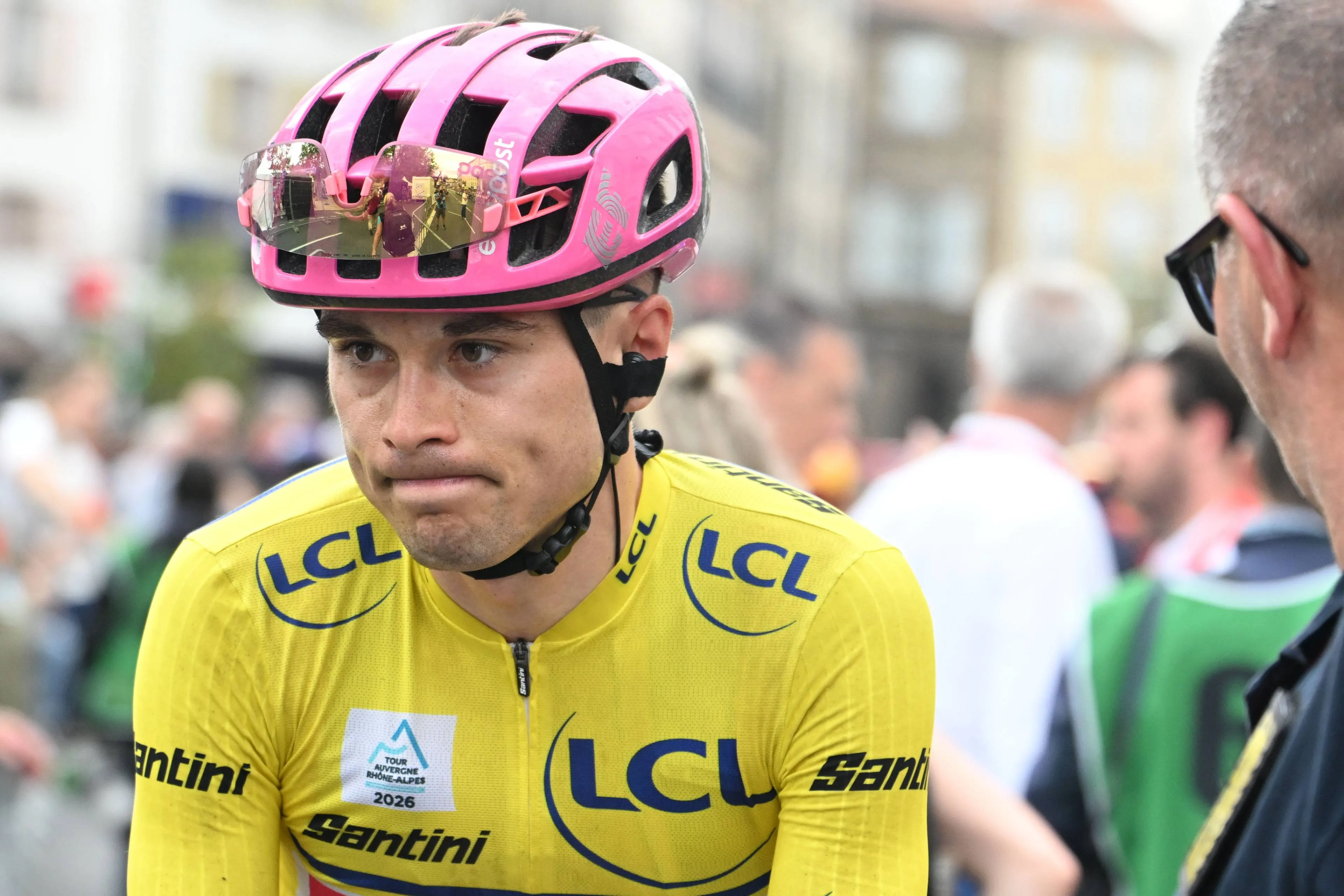 Alex Baudin on stage 2 of the 2026 Tour Auvergne-Rhône-Alpes