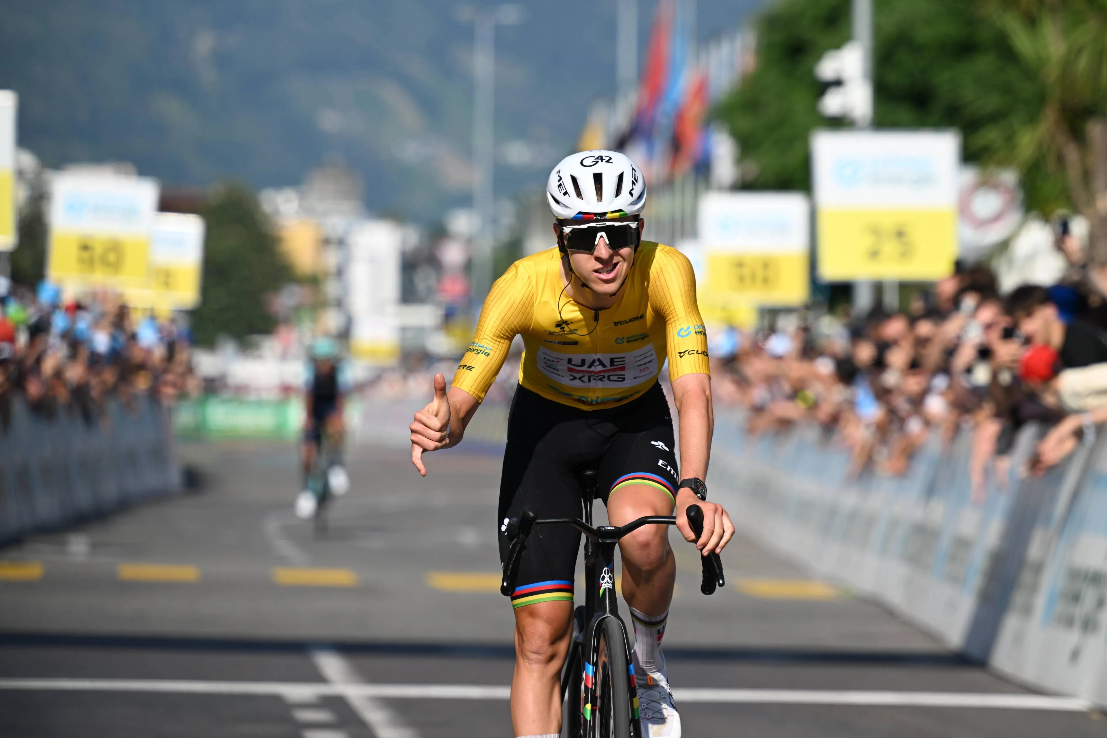 Tadej Pogacar at the 2026 Tour de Suisse