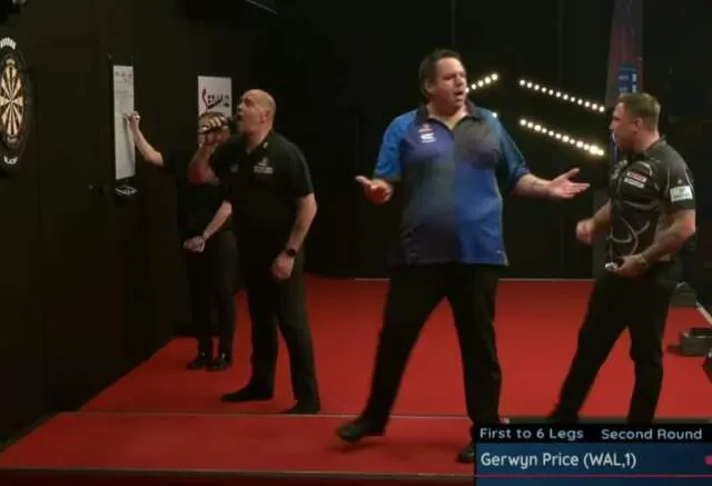 Beelden aanleiding opstootje tussen Adrian Lewis en Gerwyn Price