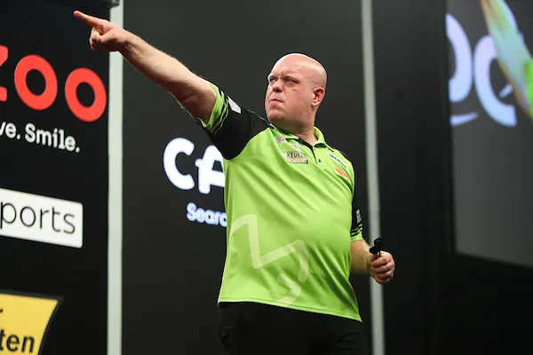 Van Gerwen verslaat Henderson ook Gurney, Smith en Whitlock naar de L16 Austrian Darts Open