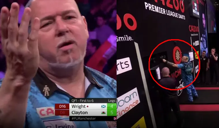 VIDEO: Peter Wright maakt zich niet populair met deze opmerkelijke actie