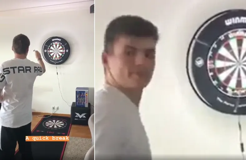 Max Verstappen blijkt naast wereldkampioen Formule 1 ook talent aan het dartbord