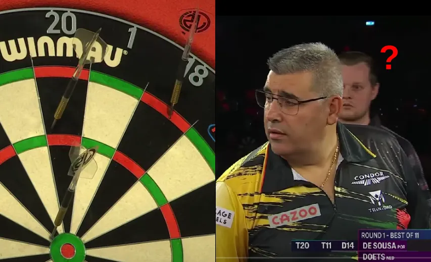 Tijdens duel Jose de Sousa en Kevin Doets deed zich dit opmerkelijk moment voor