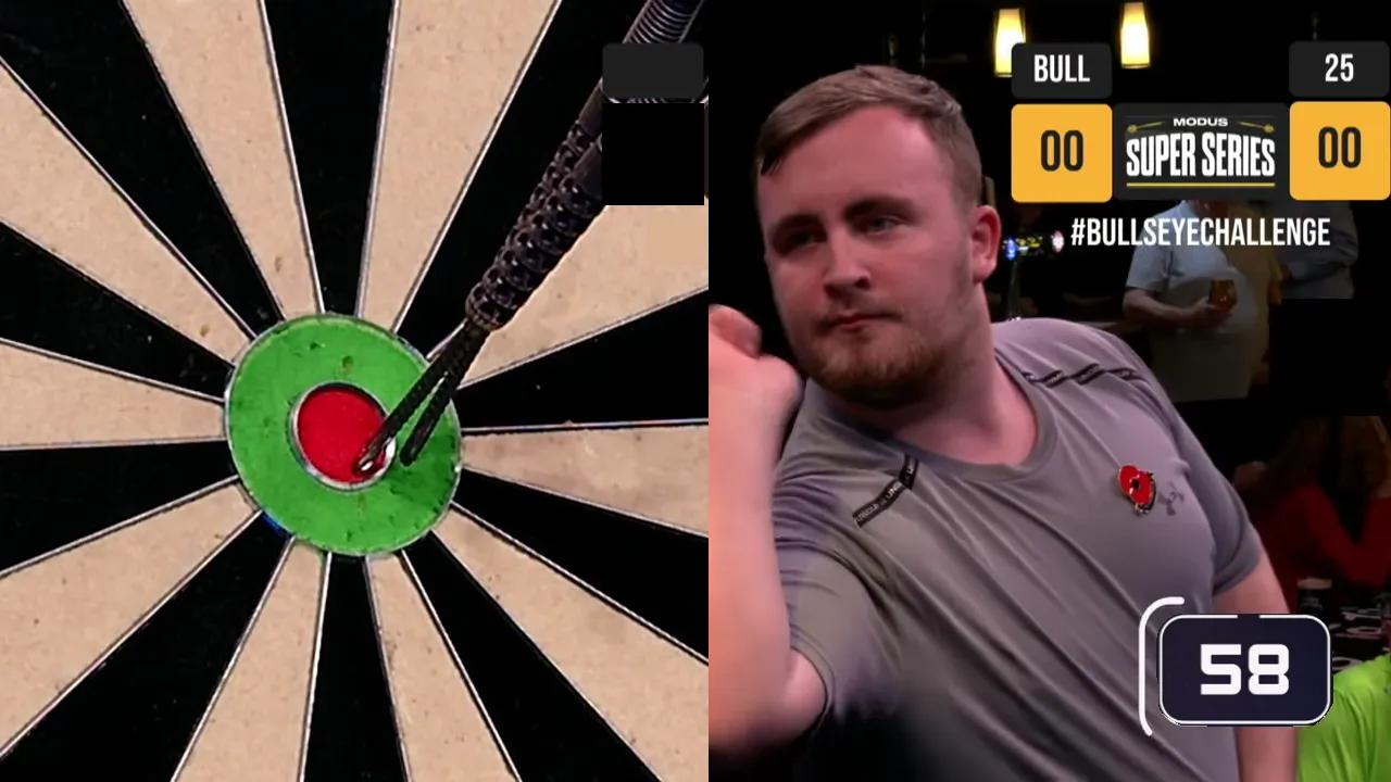 Luke Littler doet een aanval op het gevestigde wereldrecord in de Bulls-Eye Challenge