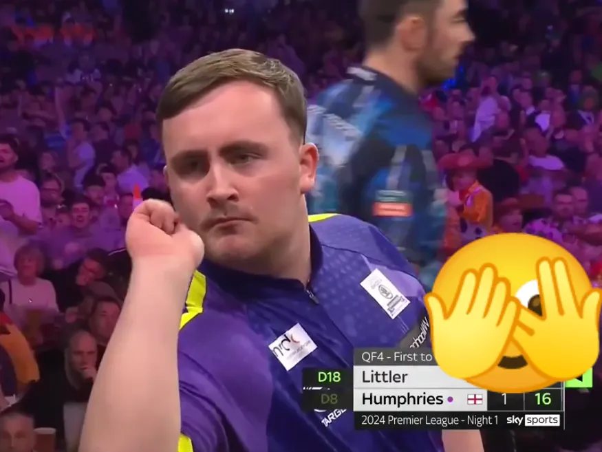 Luke Littler flikt deze trickshot tijdens debuutwedstrijd op de Premier League