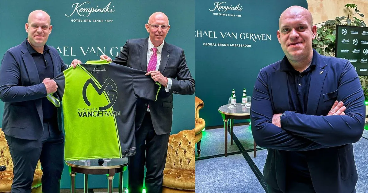 Michael van Gerwen onthult nieuwe samenwerking en shirt met Kempinski Hotels