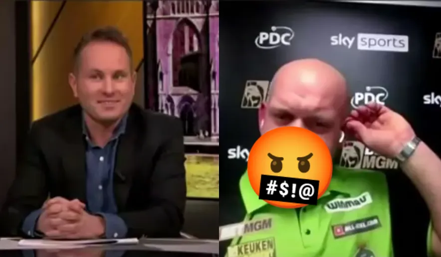 VIDEO: Michael van Gerwen heeft het weer aan de stok met Viaplay en loopt woest weg