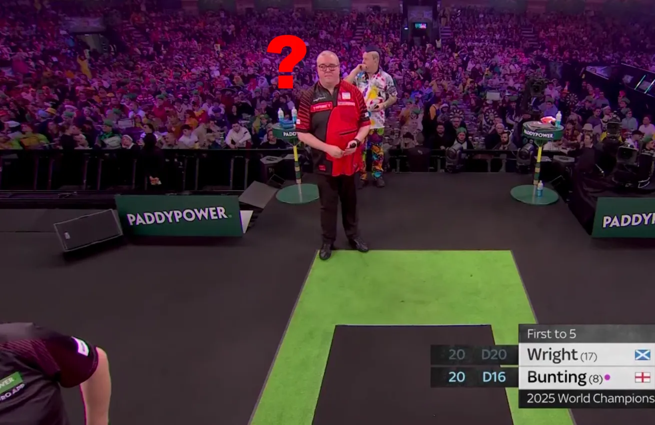 George Noble zorgt voor een verwarde Stephen Bunting met dit moment in kwartfinale