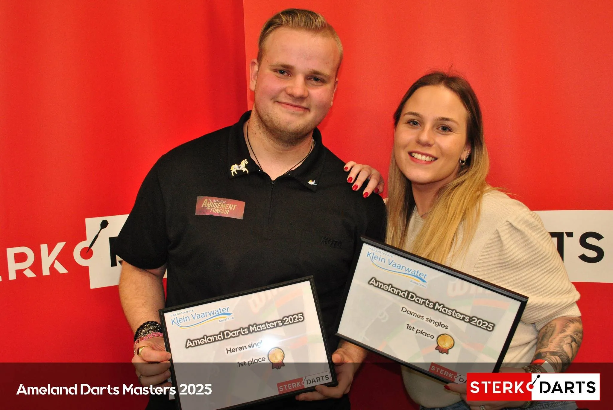 Jan Lamein en Käy Vos schitteren op Ameland Darts Masters 2025