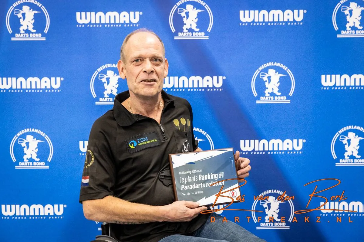 Rankingstand NDB Paradarts seizoen 2025/2026 na eerste speeldag: Van Velzen, Van den Hengel en Verstraaten aan kop