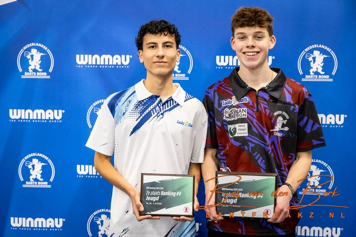 Winmau NDB Jeugdranking 4 in Ede: Schipper wint, Burger opnieuw in finale, dubbel voor Vermeulen