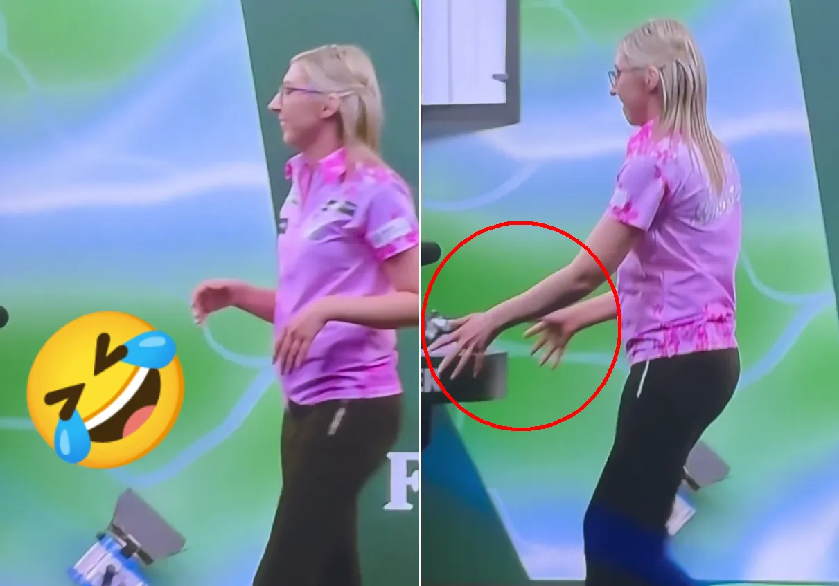 Fallon Sherrock houdt haar ex-vriend Cameron Menzies voor de gek met deze actie