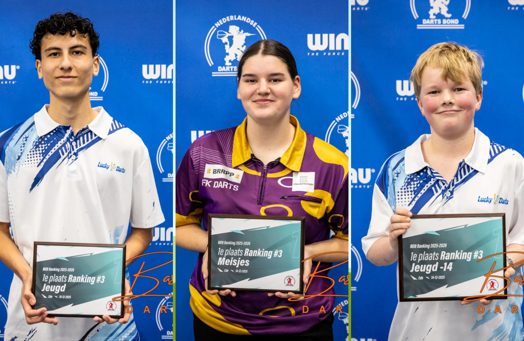 Uitslagen Winmau NDB Jeugdranking 3 in Ede: debutant Kai Burger pakt titel samen met Van Helbergen en Vermeulen