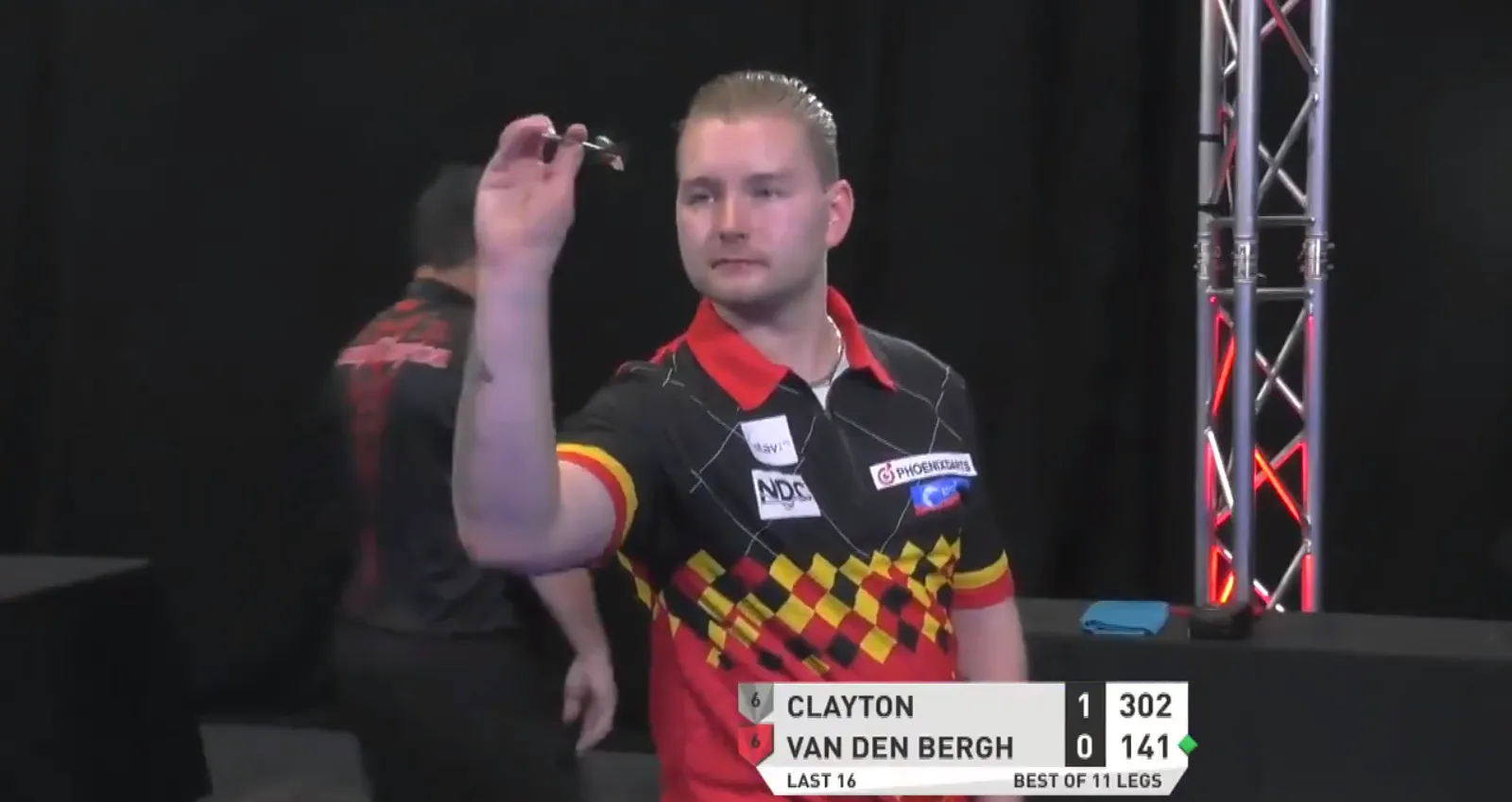VIDEO: Van den Bergh hits nine-dart finish during Last 16 tie with Clayton at PDC Super Series 5