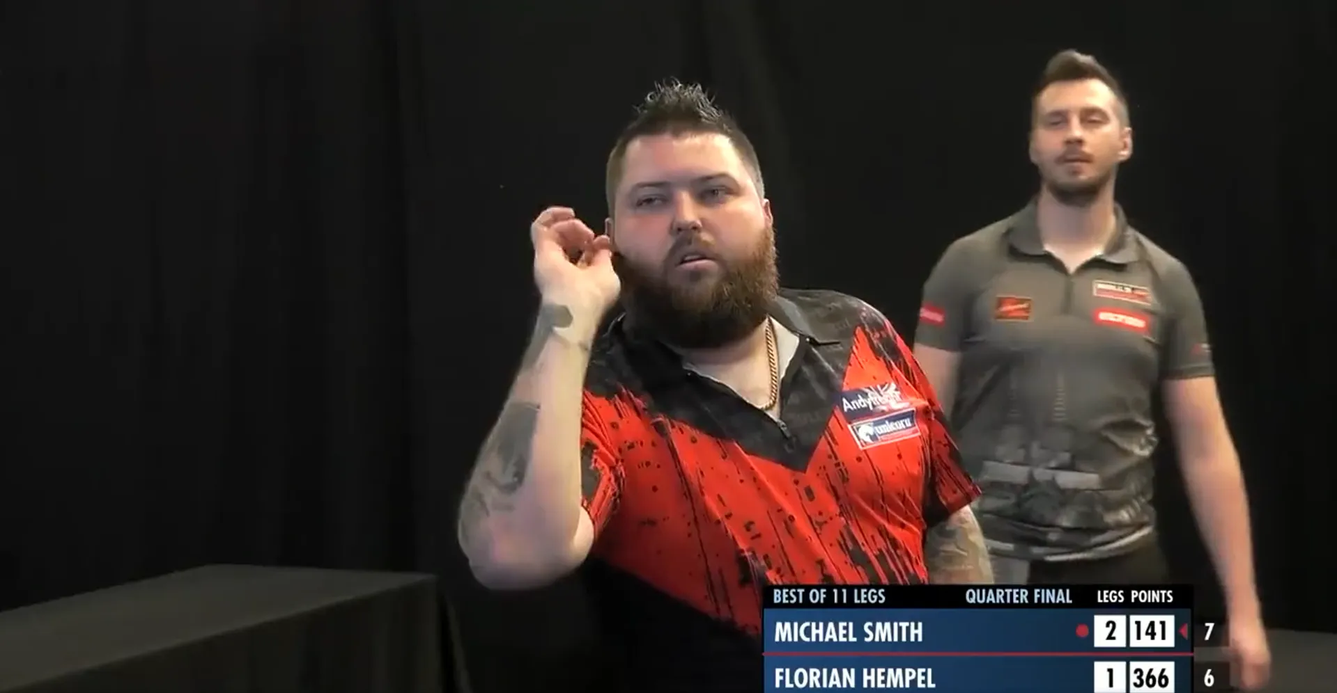 VIDEO: Superb Smith hits nine-dart finish during Quarter-Final tie against Hempel at Players Championship 15