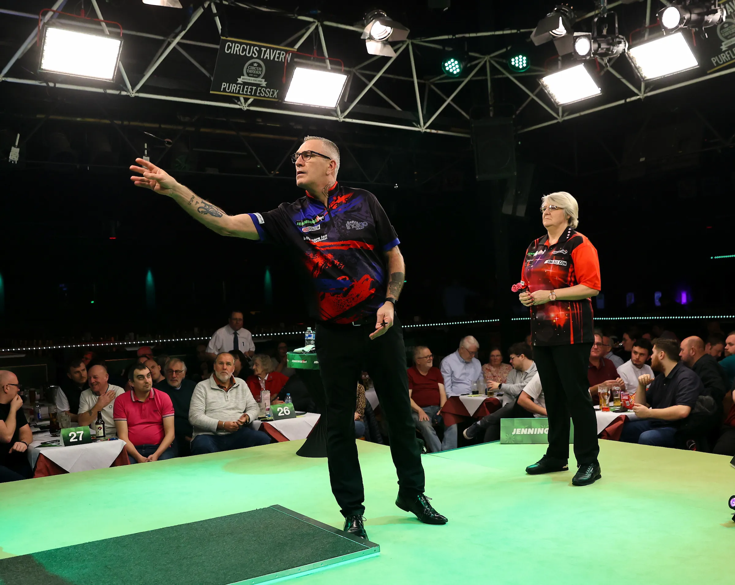 Duff denies Ashton in tie-break thriller, Jenkins eases past Anderson as World Seniors Darts Championship continues