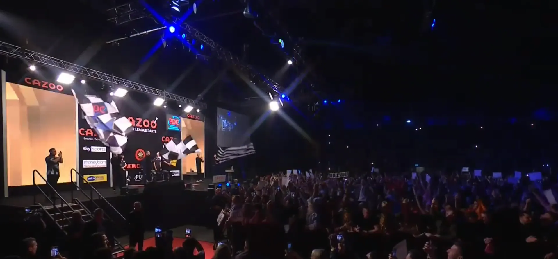 VIDEO: Spine-tingling atmosphere as 'Local Hero' Chris Dobey returns home to Newcastle at Premier League Darts