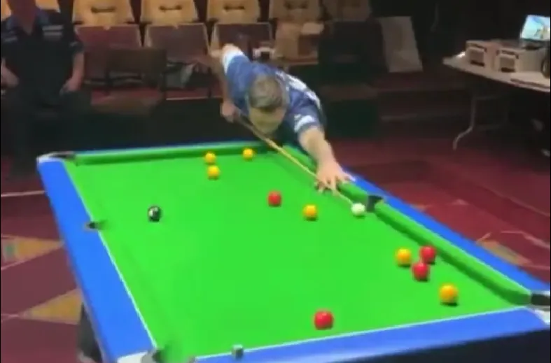 VIDEO: Price proves skills on pool table, nearly sealing clean sweep in one go