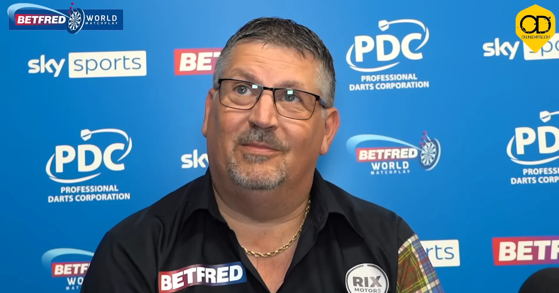 Anderson challenges journalist in wager: ''If I win the World Matchplay, you all have to run about the stage in a pair of yellow thongs"