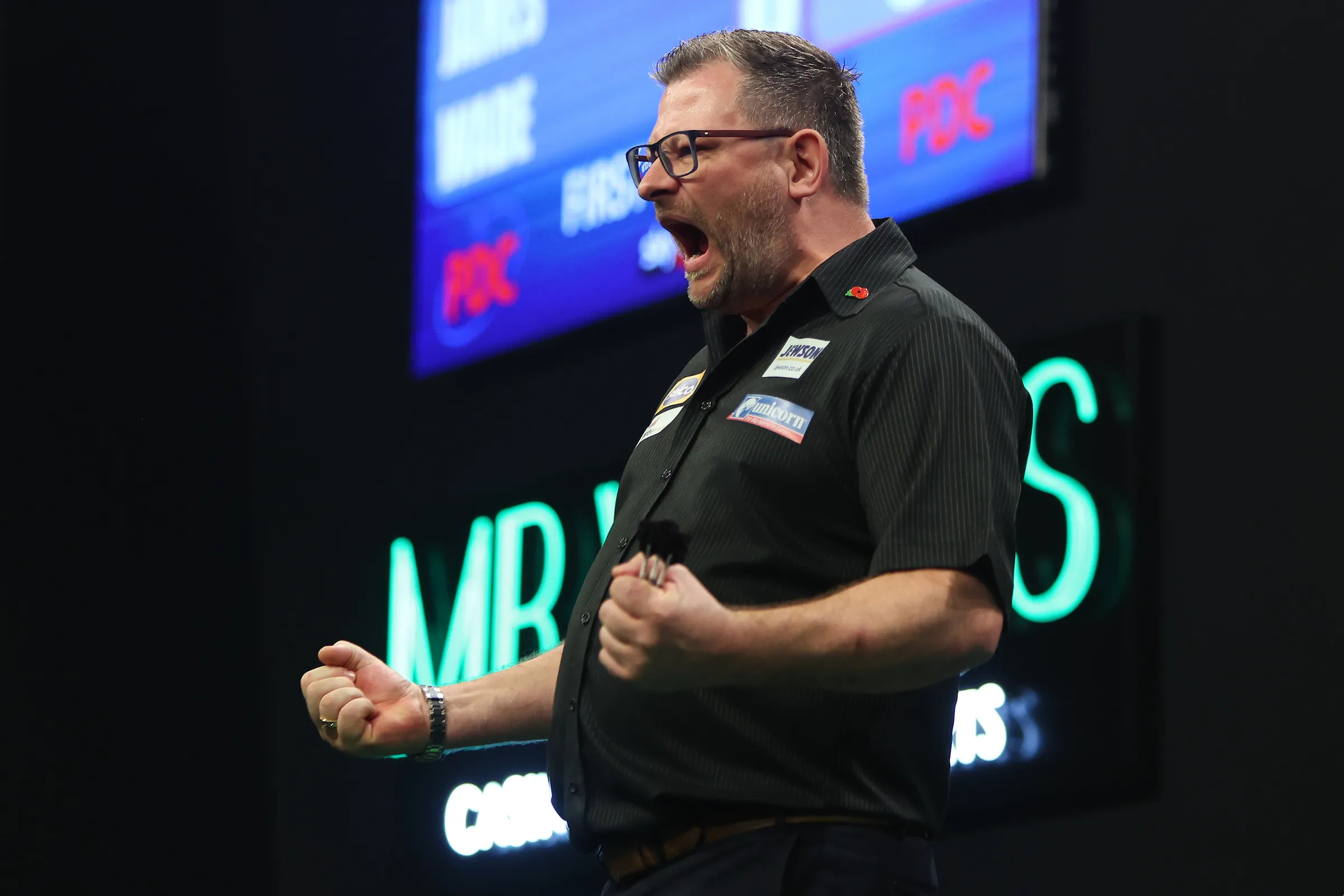 James Wade survives four match darts to prevail in epic Grand Slam of Darts quarter-final against Josh Rock