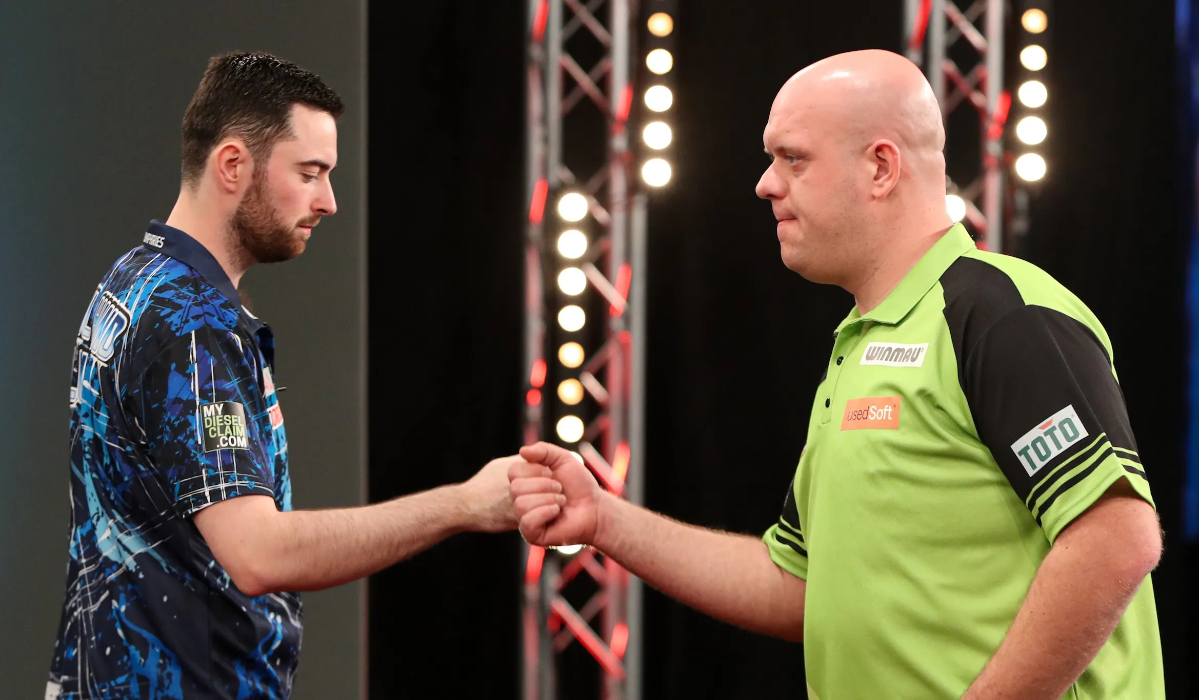 Luke Humphries retains good form as he beats Michael van Gerwen at darts exhibition in Leeds