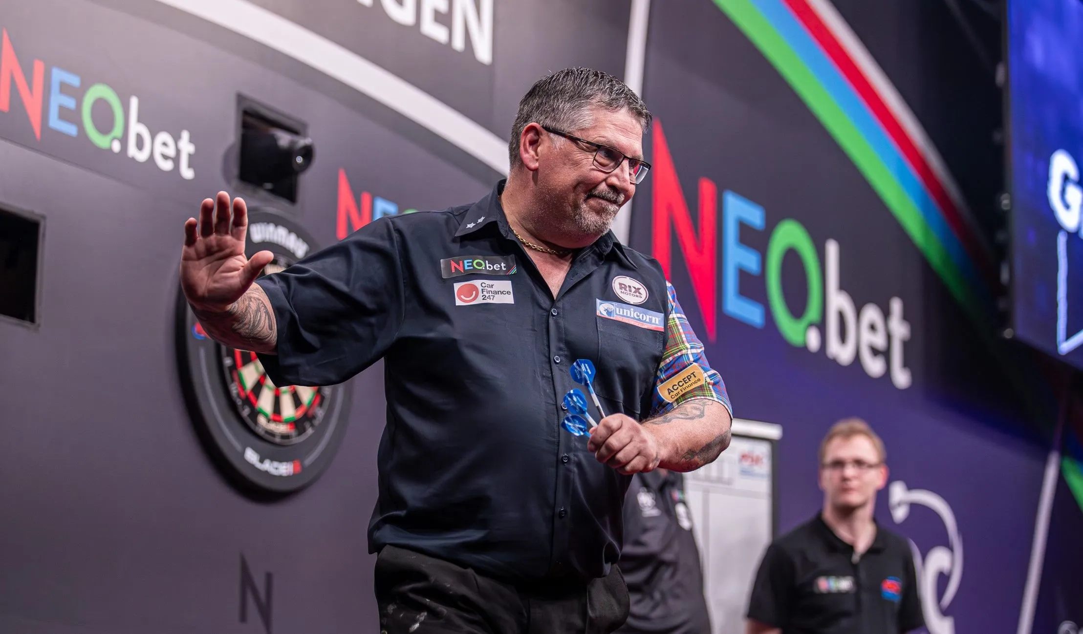 Gary Anderson Ushered out as first round of Players Championship 14 reaches conclusion; wins for Littler, Humphries, Wright & Price