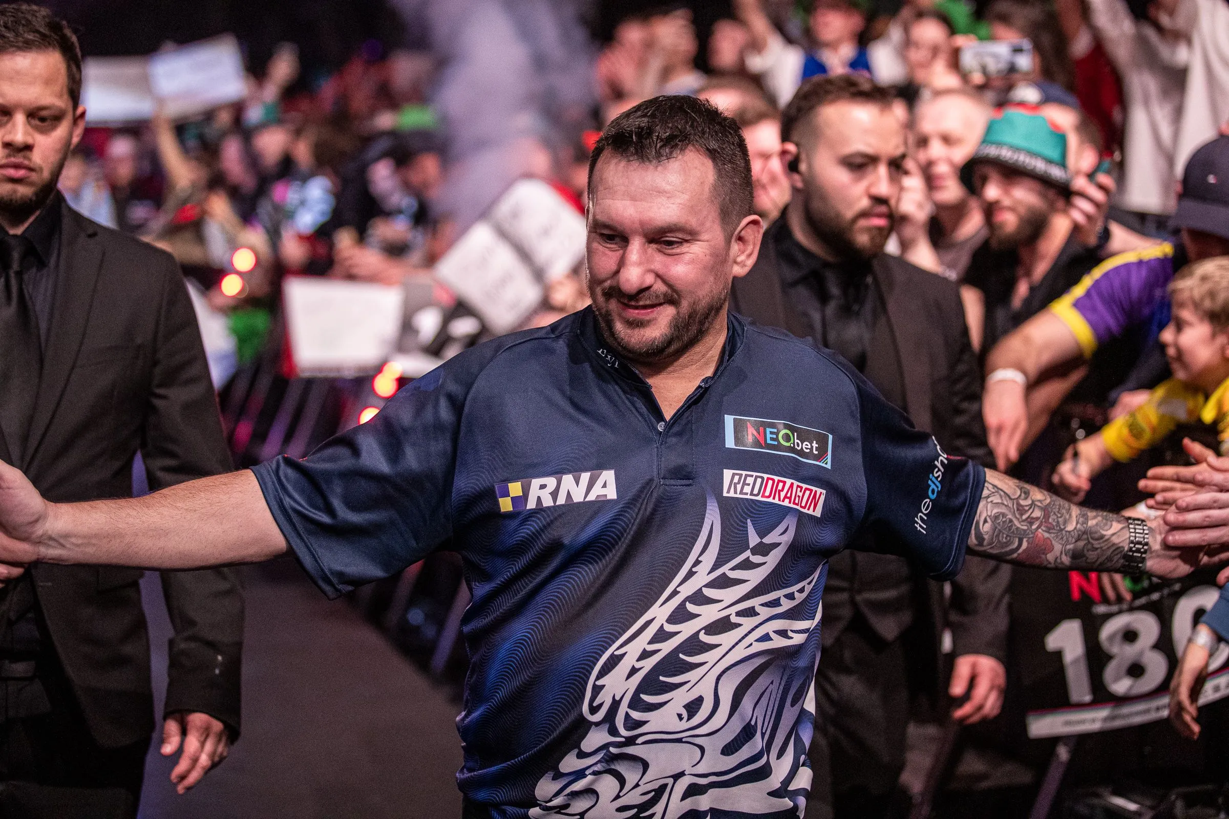 Schedule Saturday afternoon at European Darts Grand Prix with Clayton-Dobey and Chisnall in action