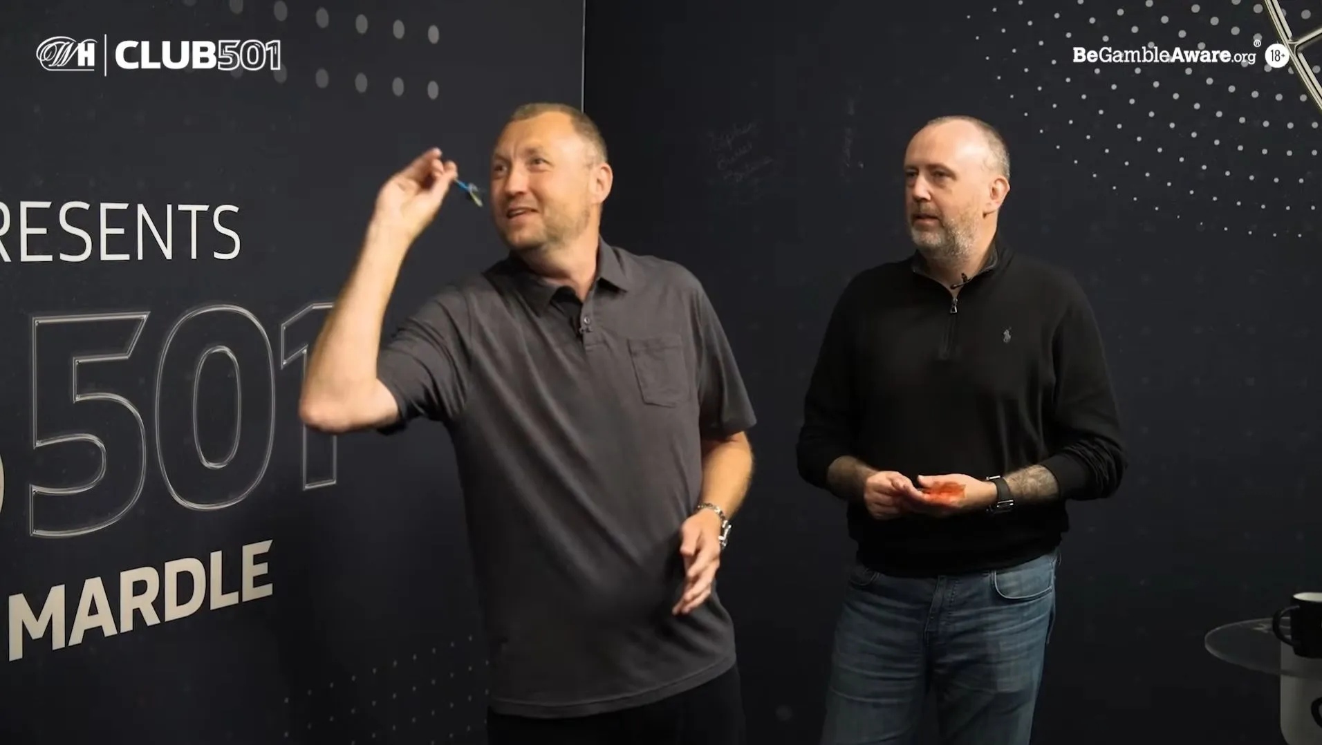 "Don't get annoyed because a 9-darter is more difficult than a 147!" - Wayne Mardle and snooker legend Mark Williams debate the age old question of 147 or 9-darter