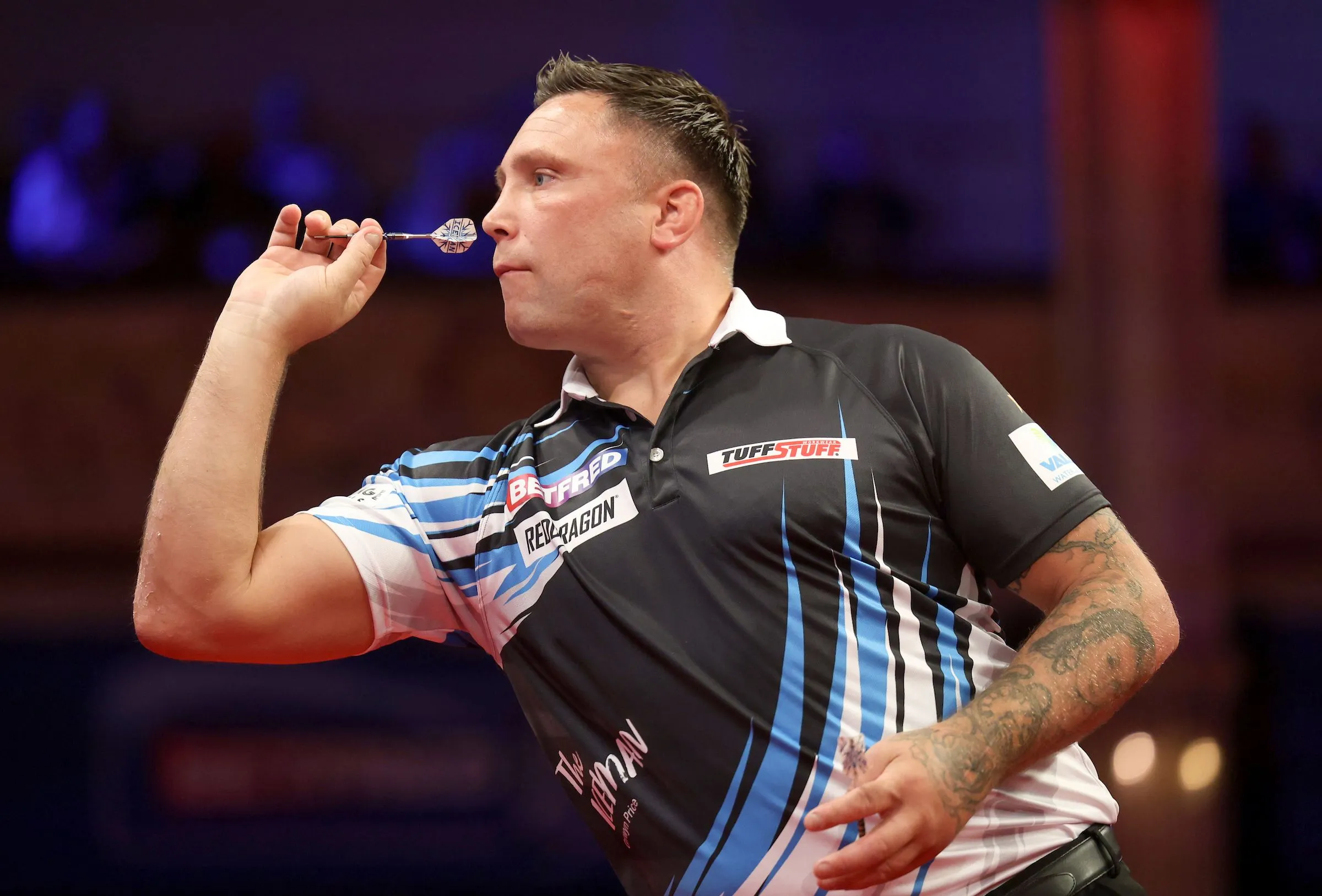 Dimitri van den Bergh and Gerwyn Price ease through to quarterfinals at Australian Darts Masters