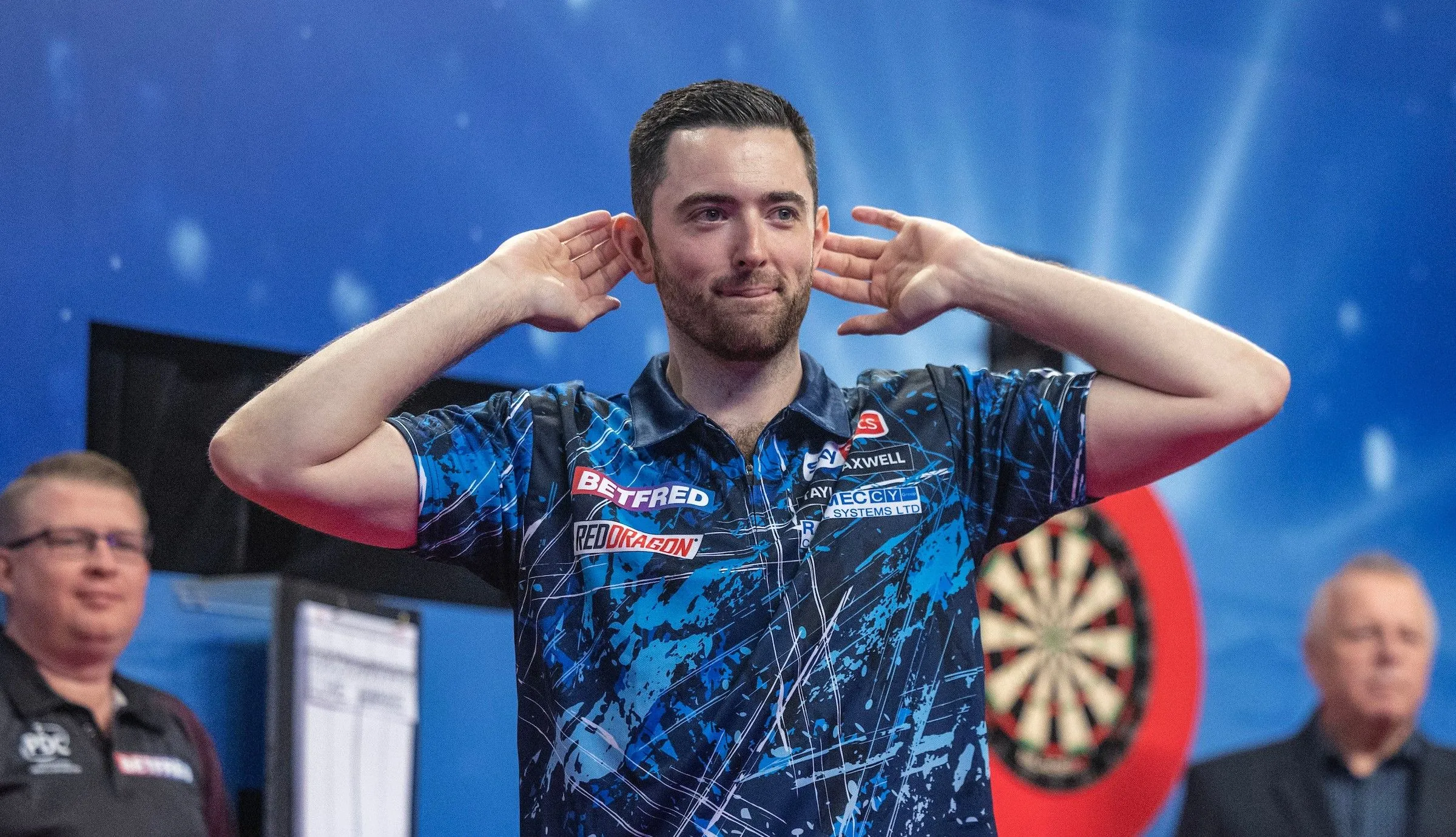 Luke Humphries through to first World Matchplay final after comfortable win over James Wade