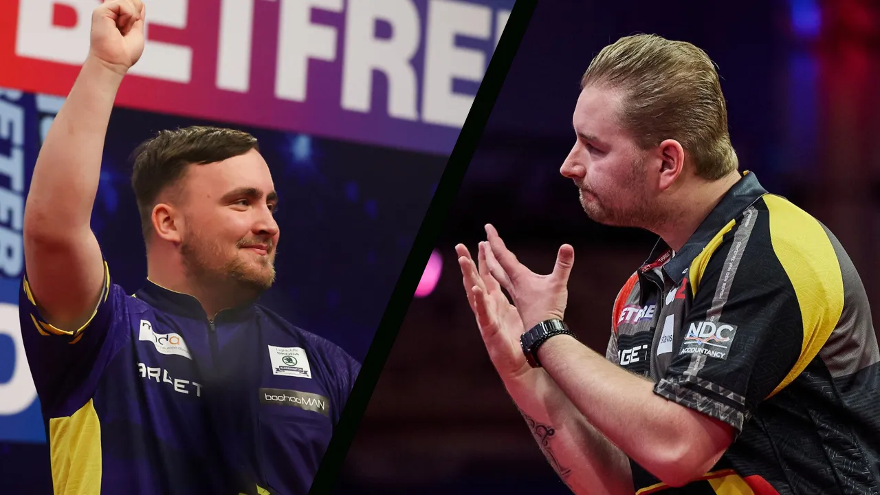 Luke Littler survives two missed match darts in thriller with Dimitri van den Bergh to book spot in final of Australian Darts Masters 2024