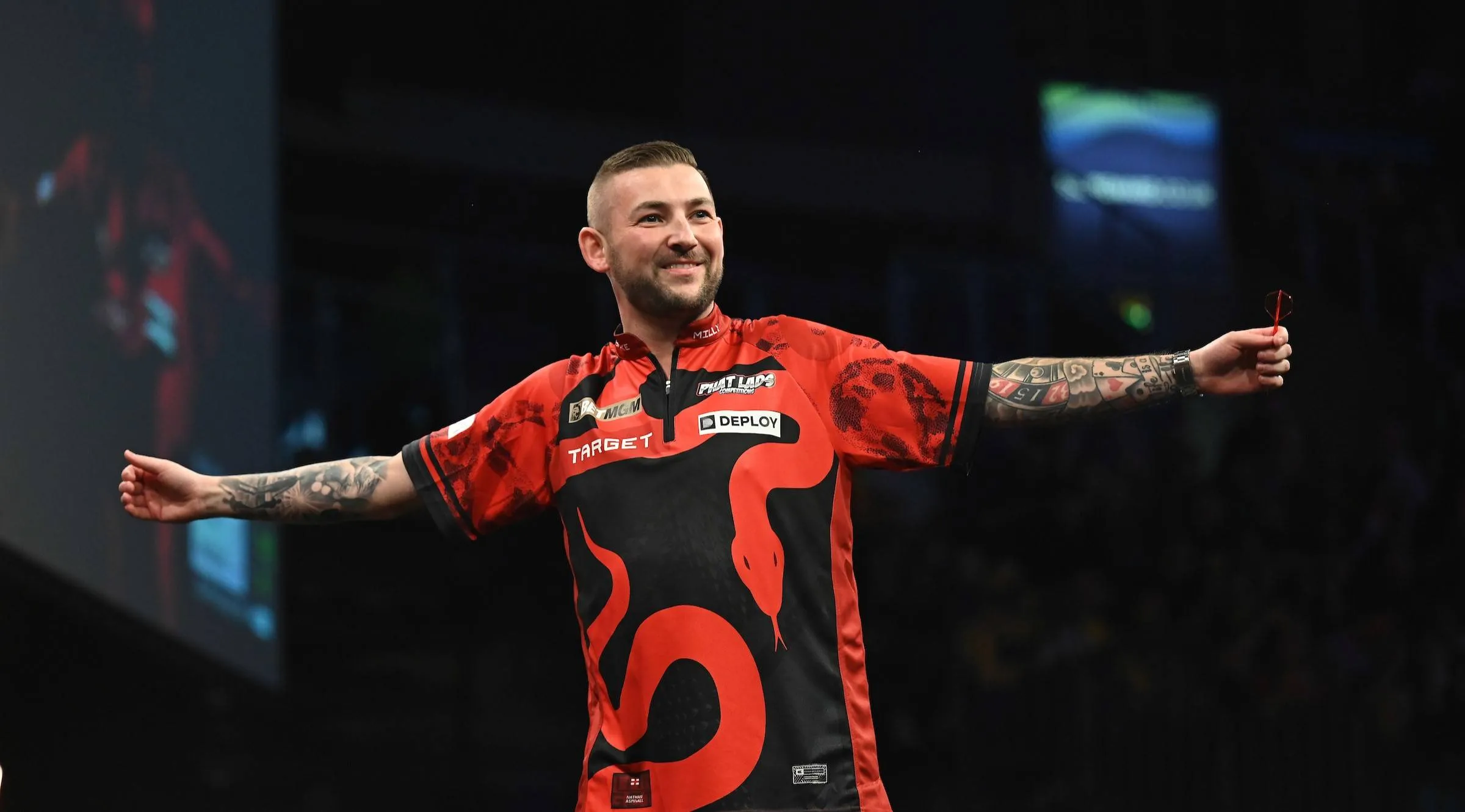 Nathan Aspinall showcases good form at exhibition event in Swansea