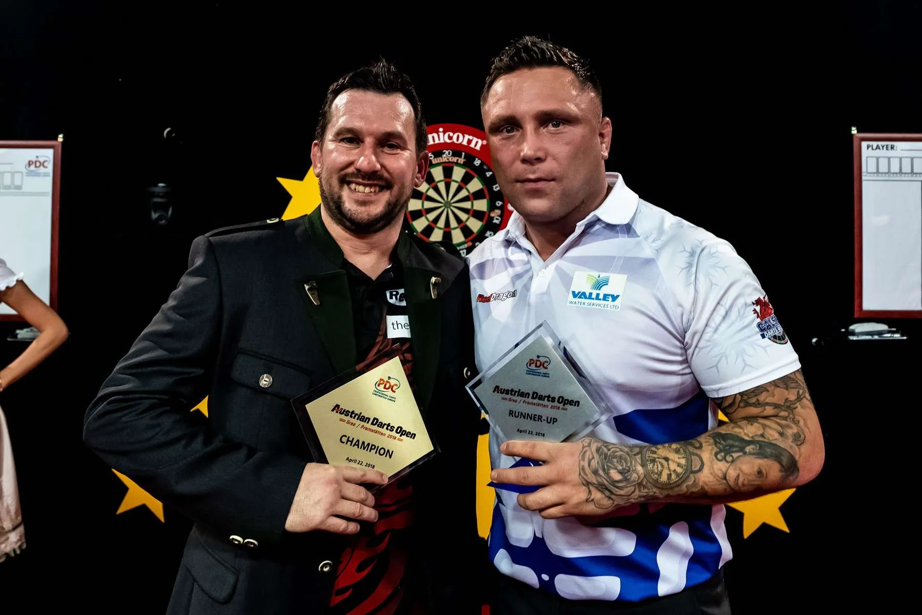 Jonny Clayton Gerwyn Price Austrian Darts Open 2017