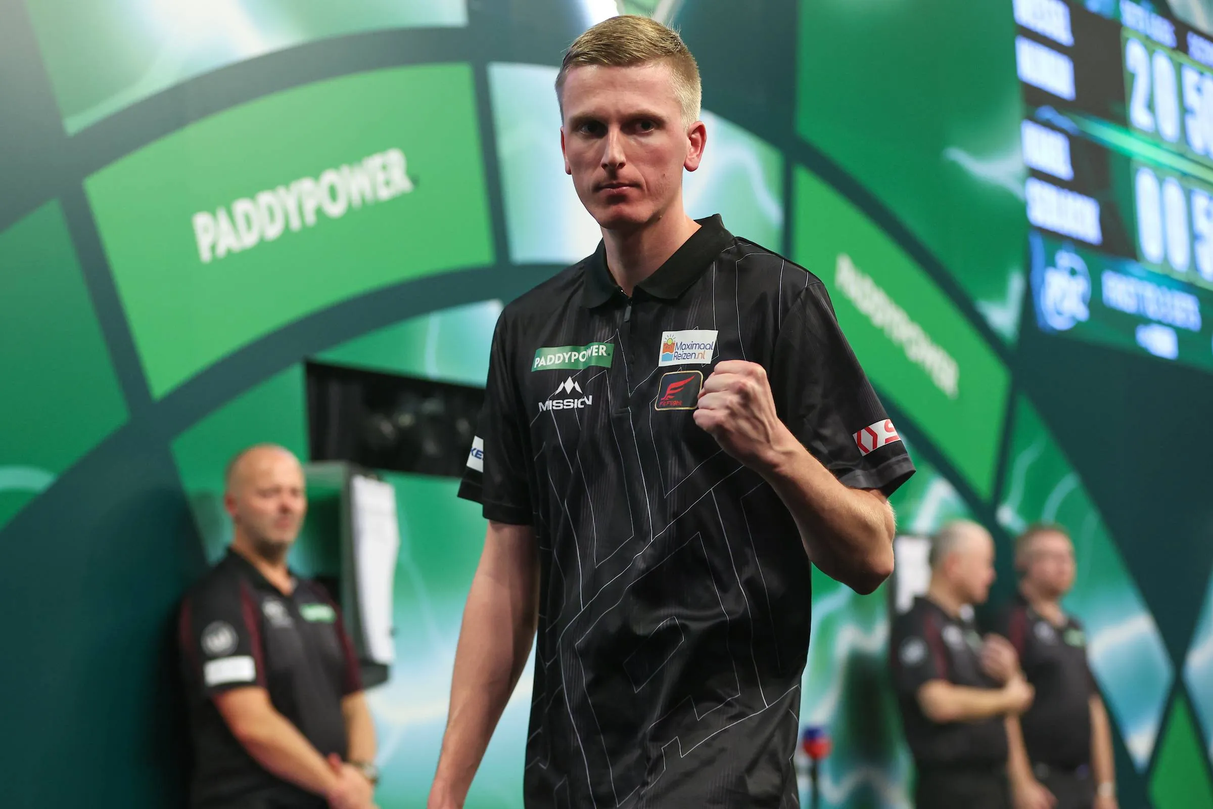 Wessel Nijman celebrates at the 2026 PDC World Darts Championship