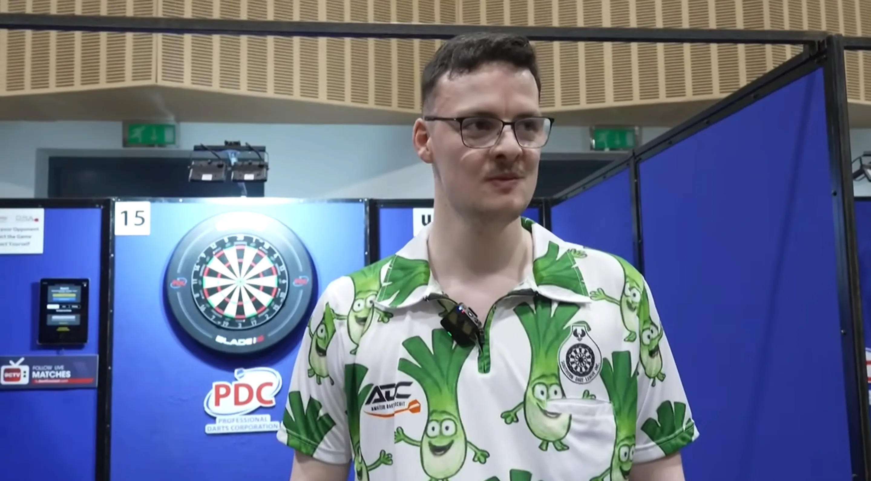 Adam Leek looks shocked at Q-School.