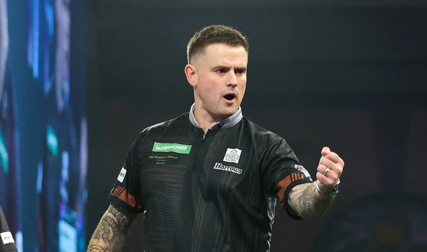 Luke Woodhouse pumps his fist to the crowd