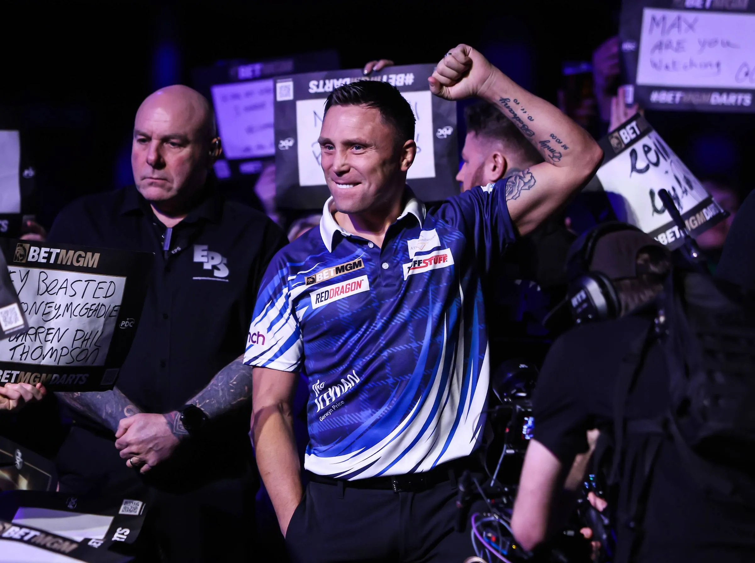 Gerwyn Price on night 3 of the 2026 Premier League Darts in Glasgow
