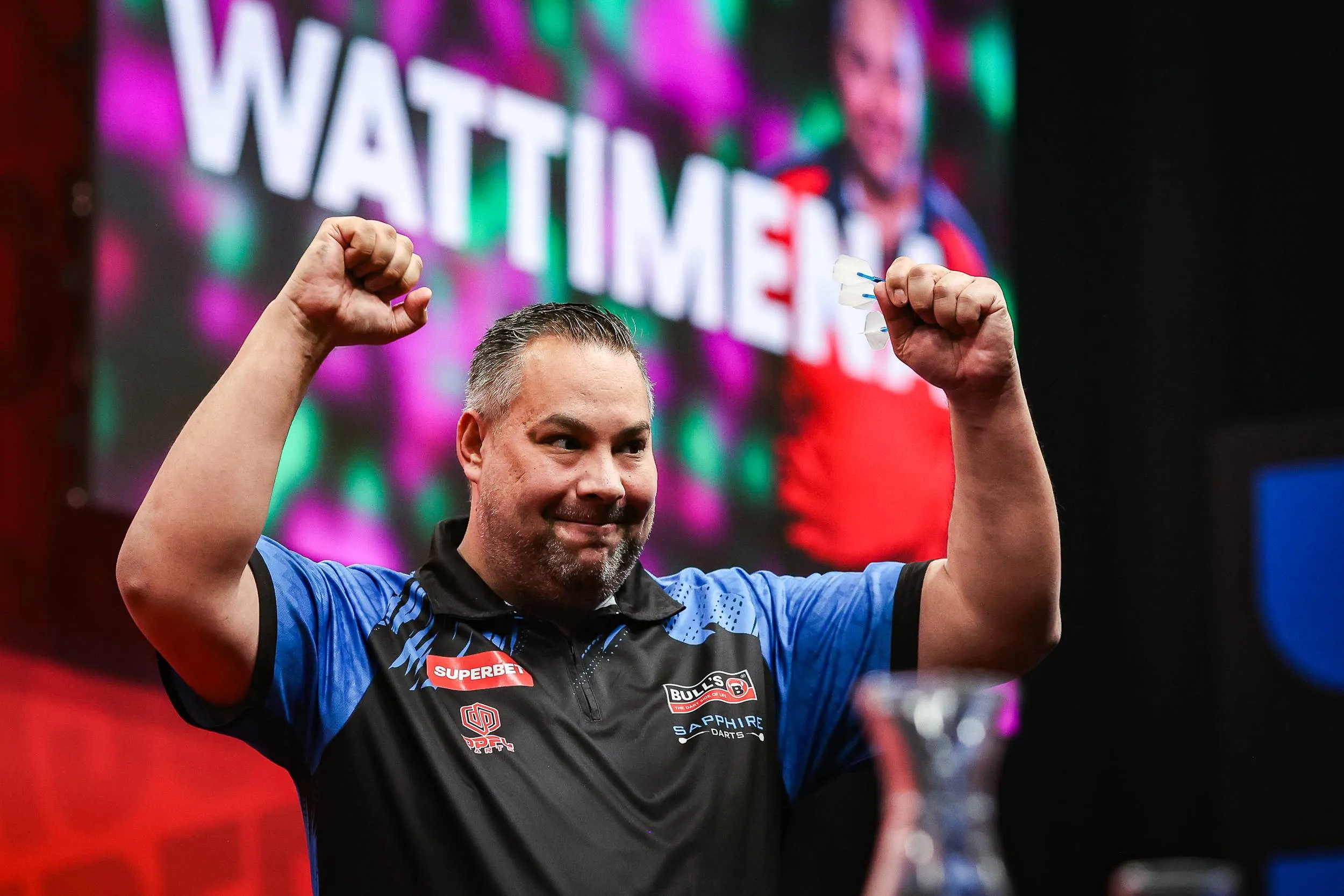 Jermaine Wattimena pumps his fists