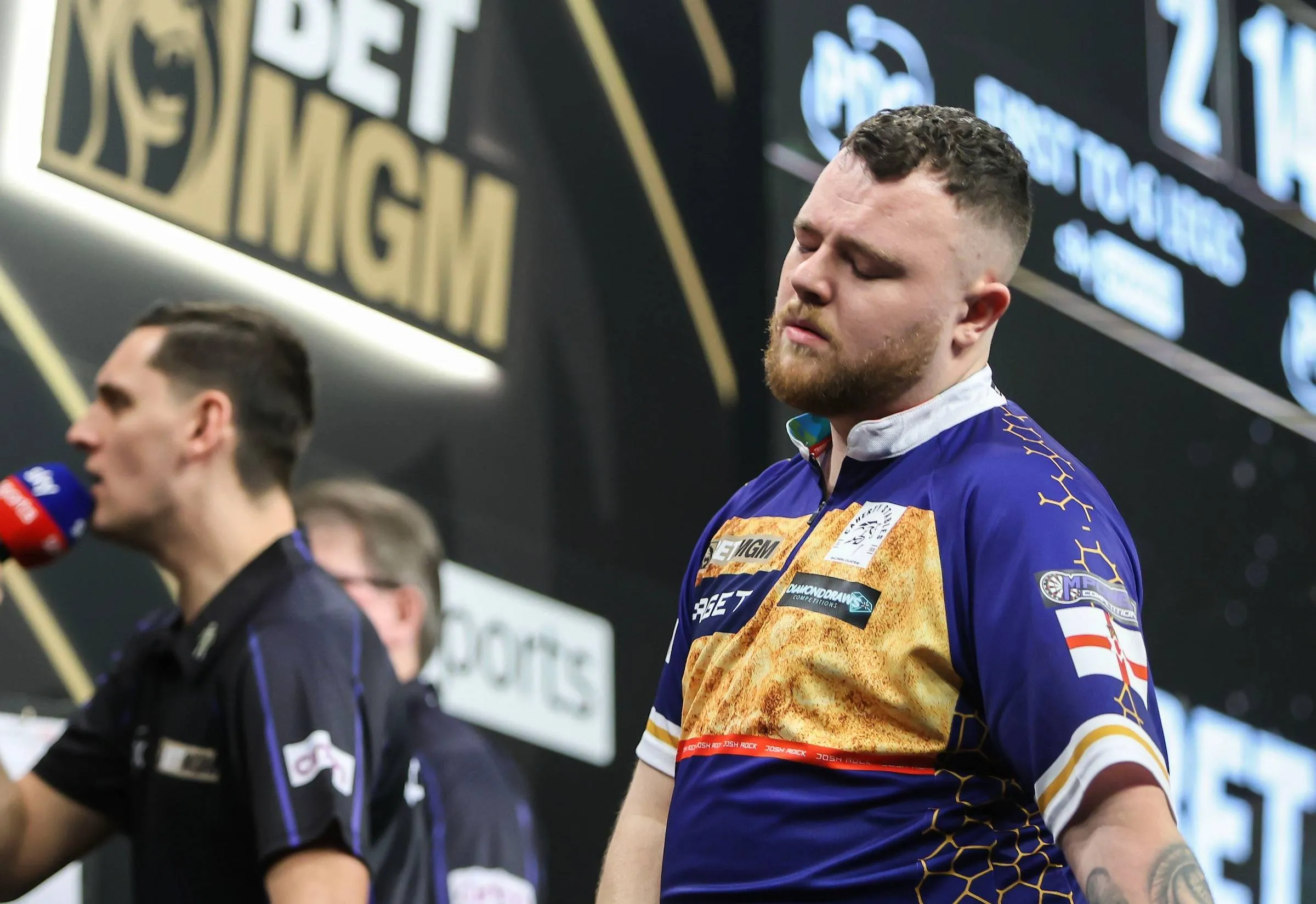 Josh Rock on night 3 of the 2026 Premier League Darts in Glasgow