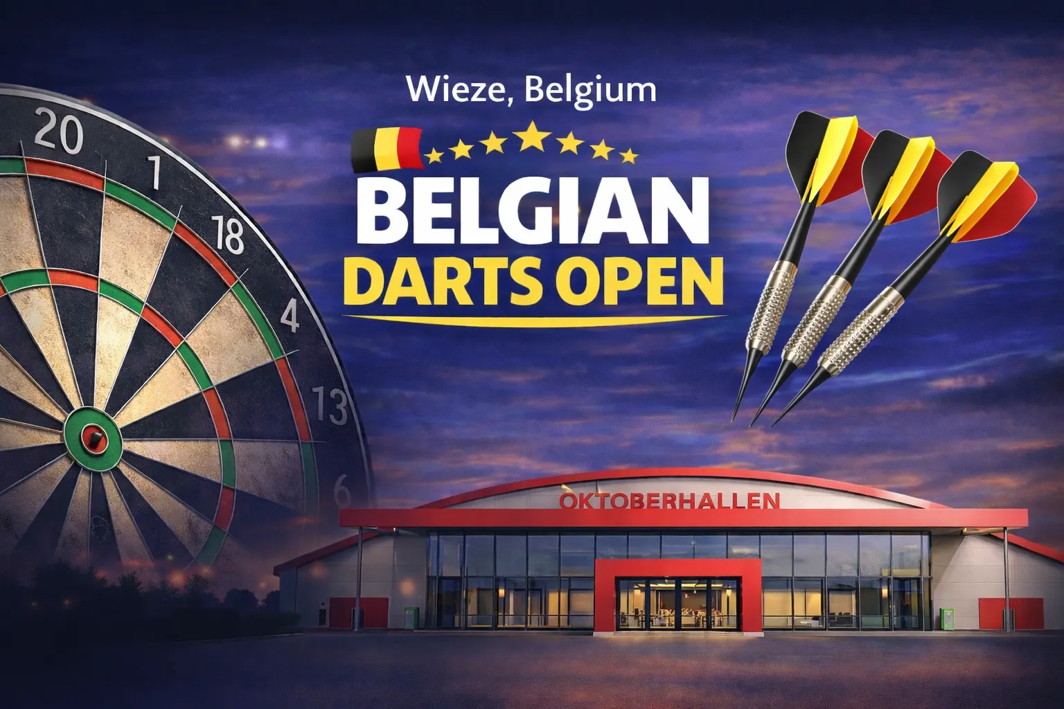 Belgian Darts Open Tournament Centre.